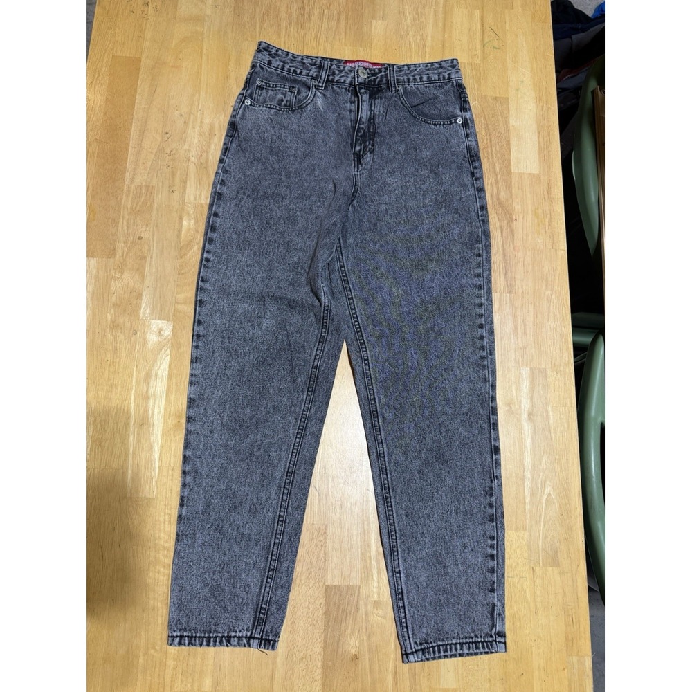 Vintage 90s Unionbay Jeans Womens 3 Black Acid Wash High Rise Tapered 27x26
